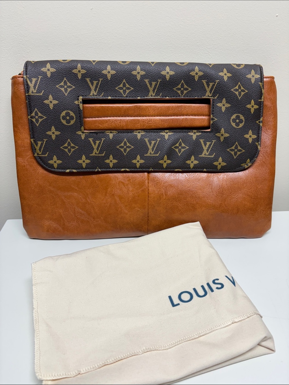 Monogram Convertible Clutch/Shoulder Bag